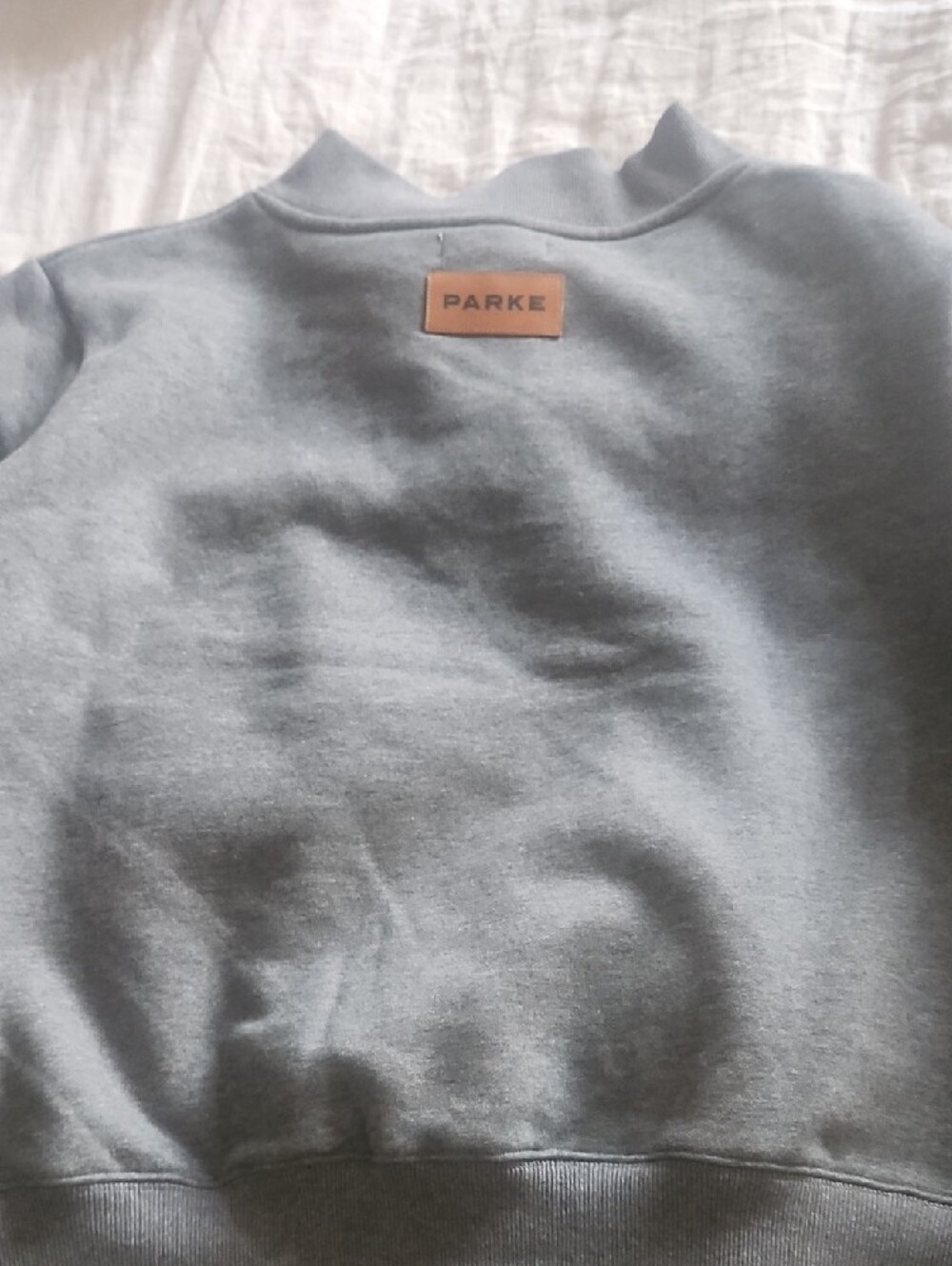 Parke Gray Quarter-zip Sweatshirt Sz S/M - Picture 5 of 11
